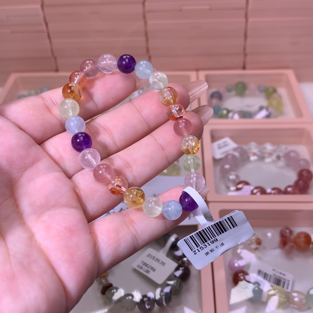 水晶银S925镶嵌手链开播福利