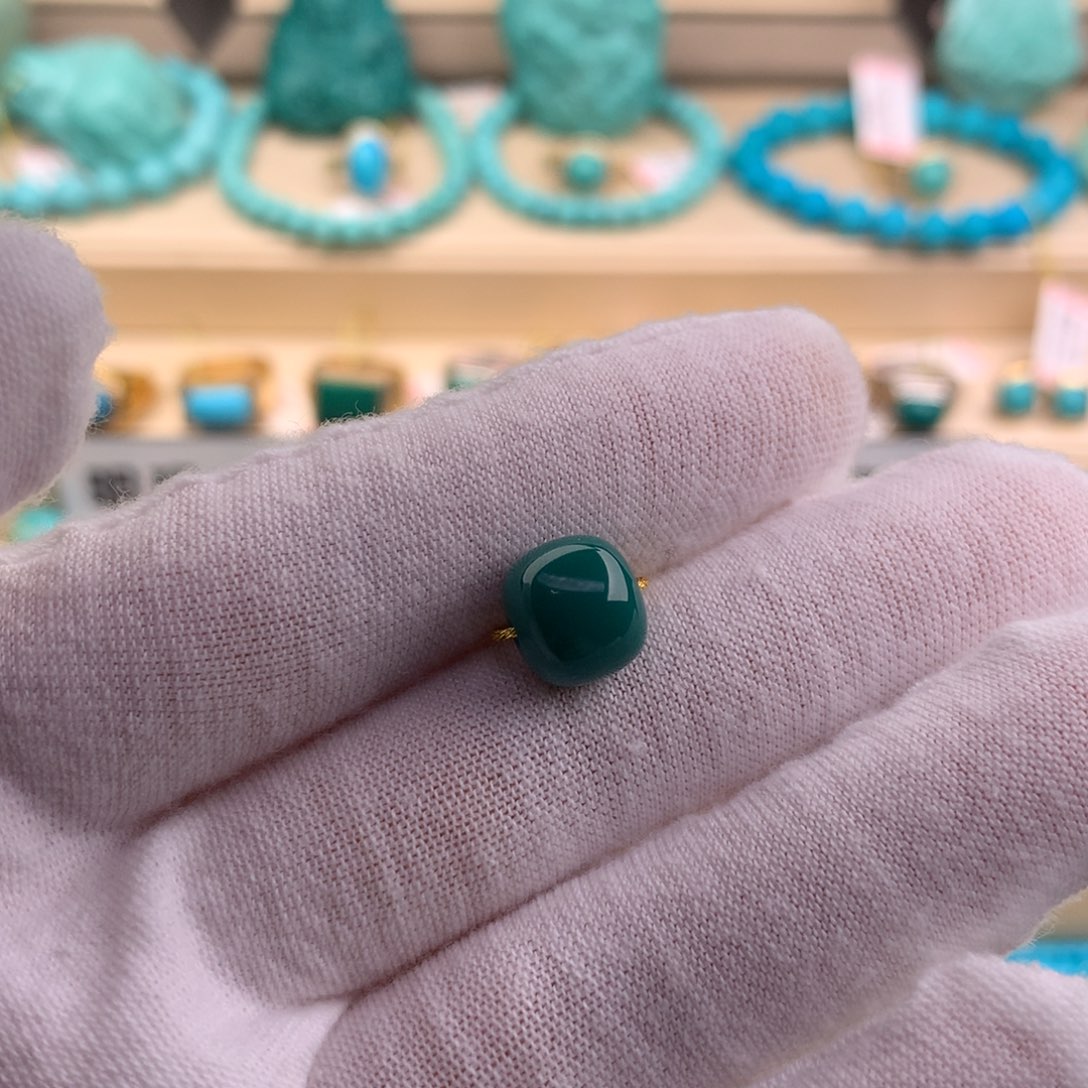 绿松石珠宝奇石未镶嵌10mm