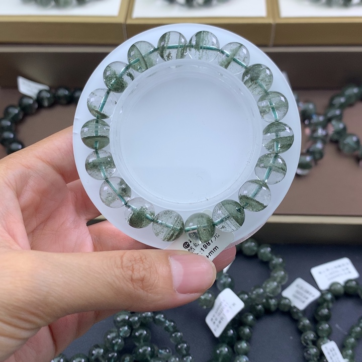 未镶嵌手链水晶绿幽灵