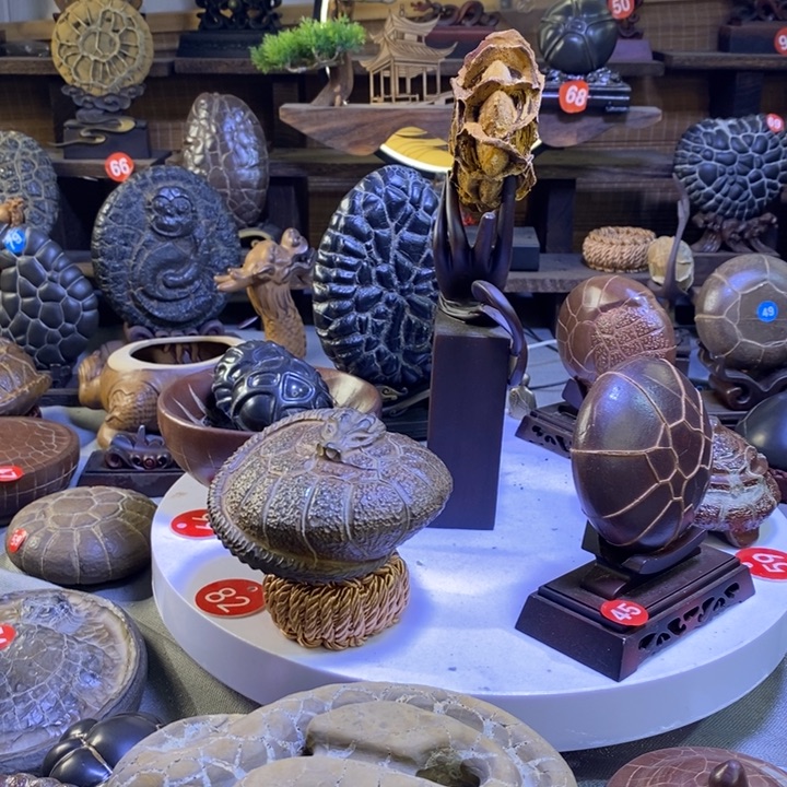 核桃手串/手链用****9龟纹石双面满文原石