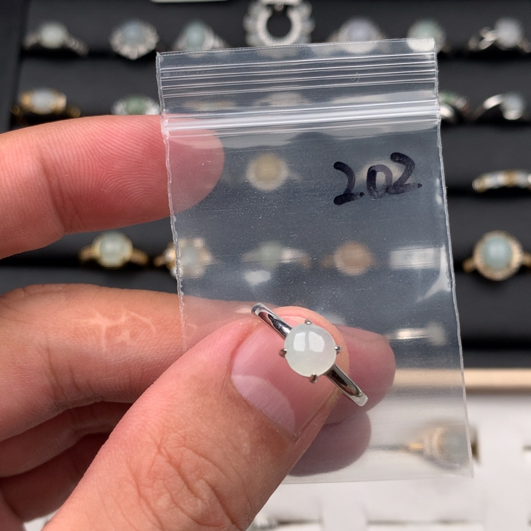 翡翠银S925镶嵌戒圈202