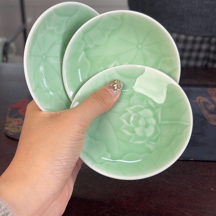 龙泉云间青瓷小米茶器