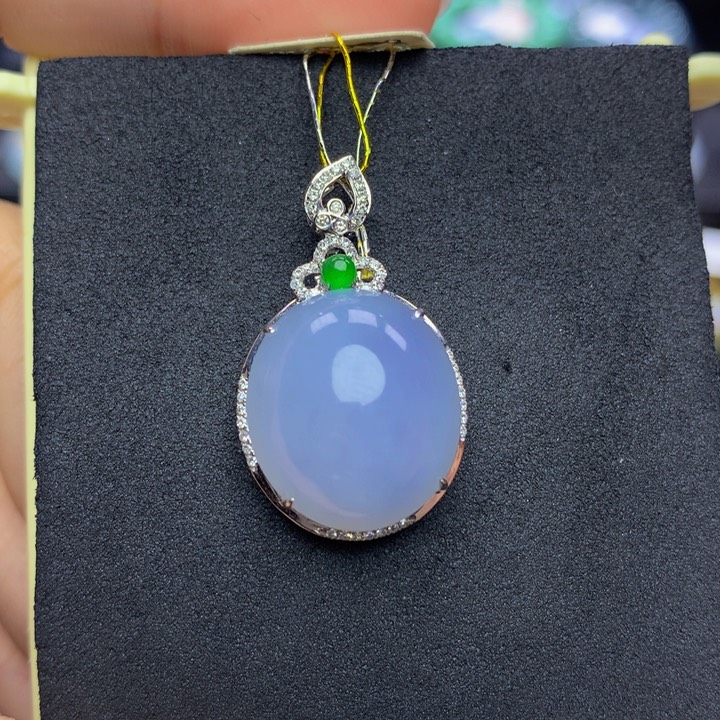 翡翠手链18K金镶嵌翡翠