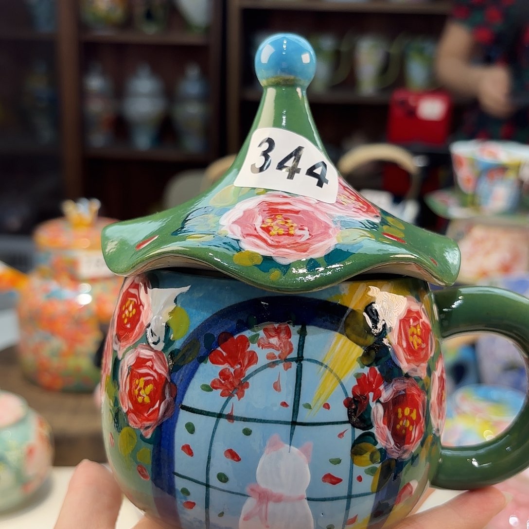 景德镇手绘高温釉下彩陶瓷茶具