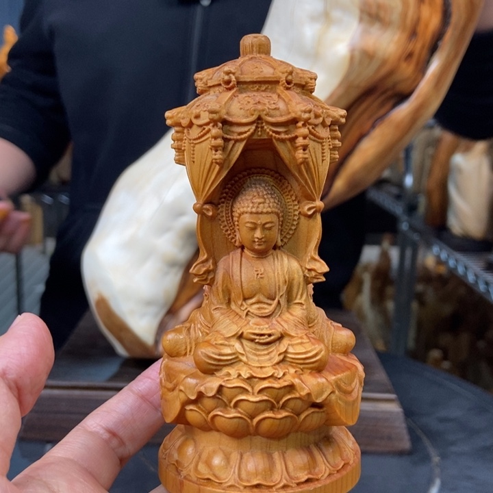 柏木（崖柏）西方三佛