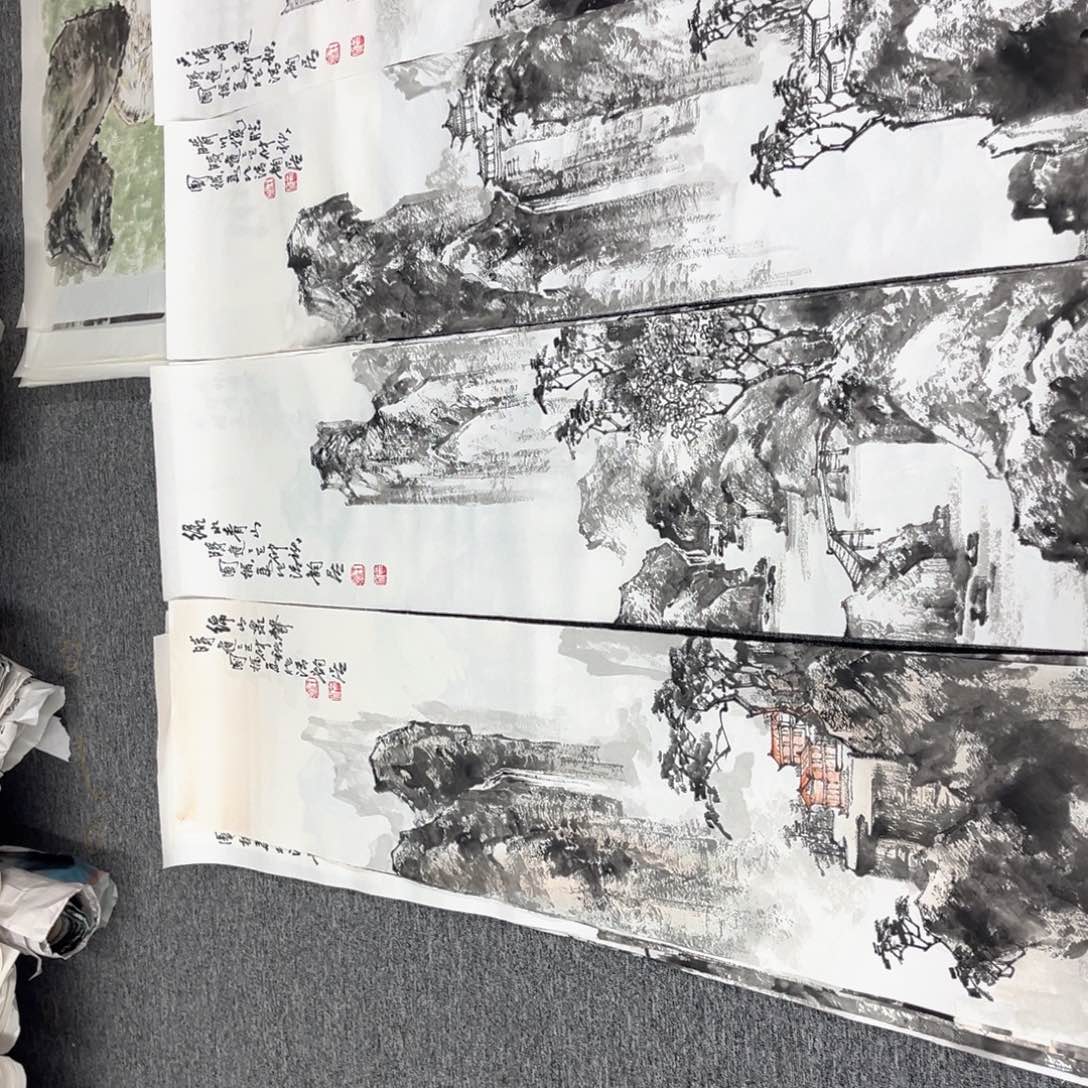 天***客国画绘画作品多次参加全国