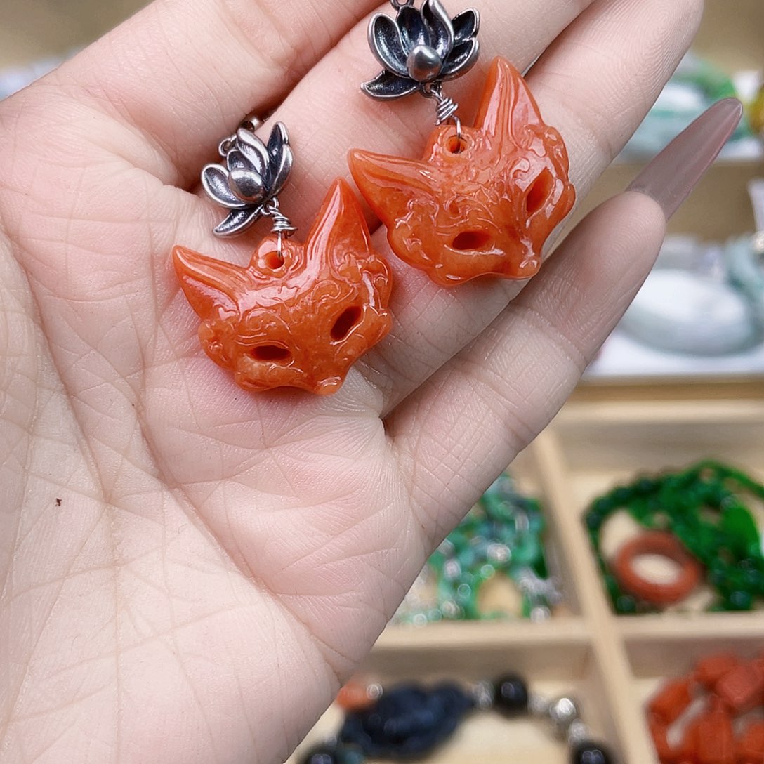 翡翠未镶嵌手链耳坠