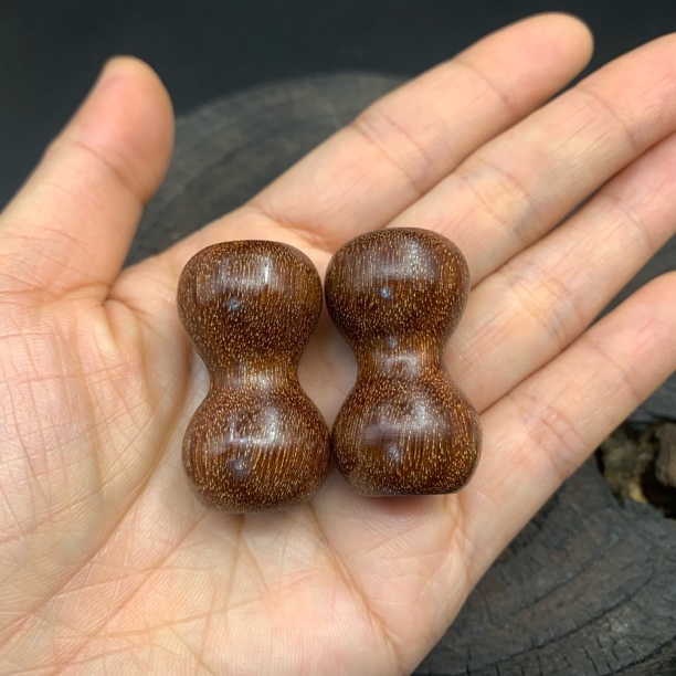  网秋粒手搓水滴轮金星紫檀握丸S/D牌通用常规款一对网秋粒diy 