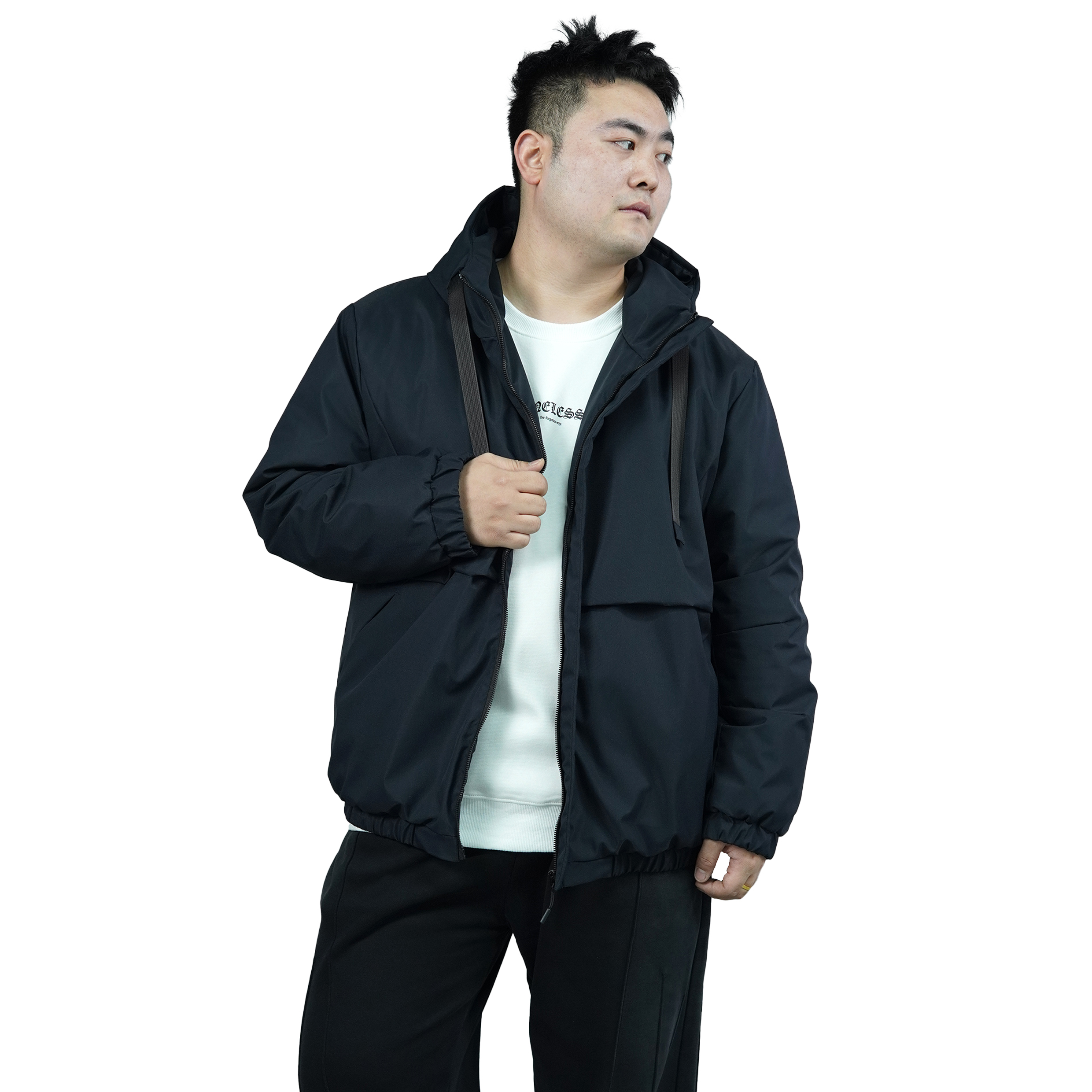 【大码棉服】保暖防风连帽休闲遮肉外套冬季5107