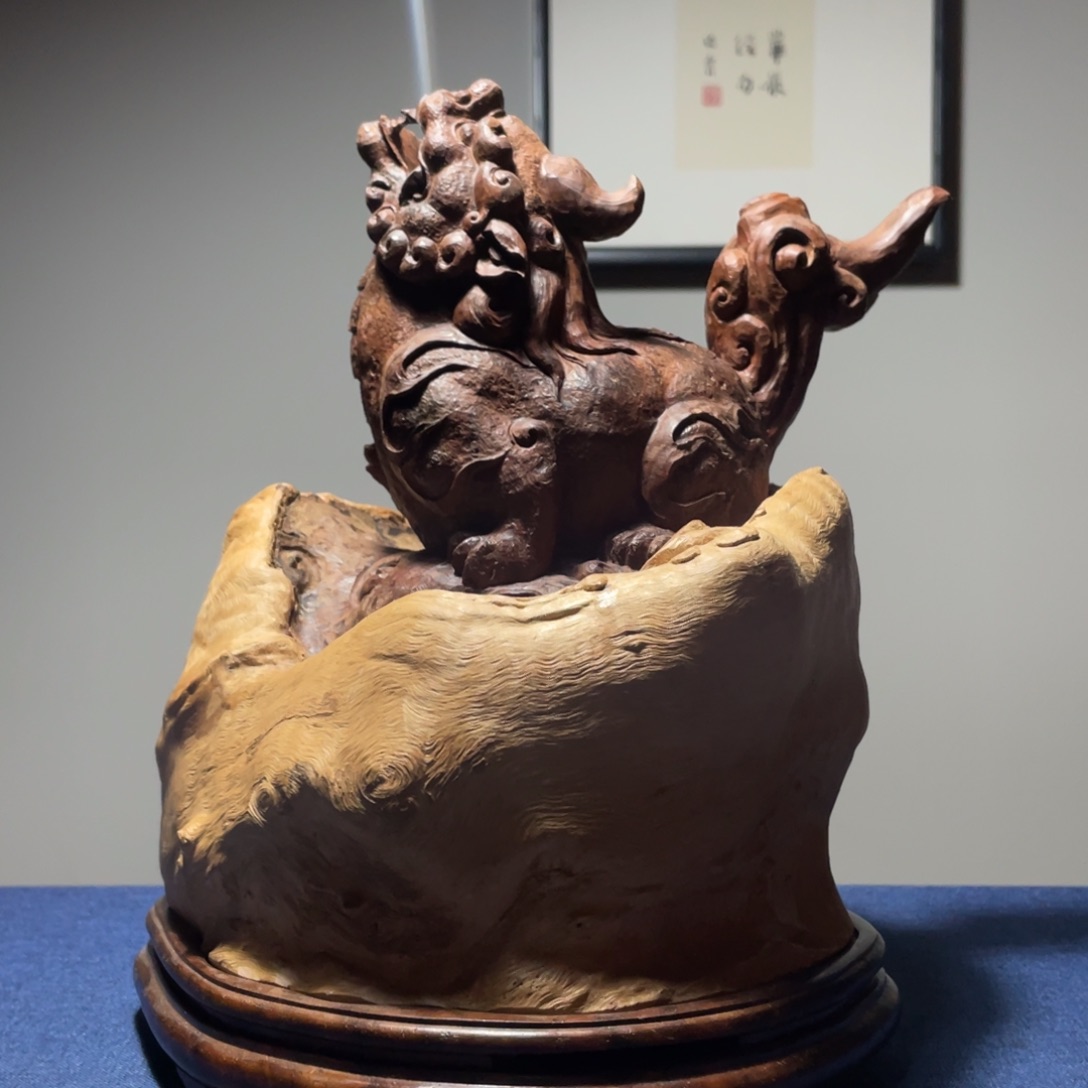木玺****瓷荔枝木香炉工艺品