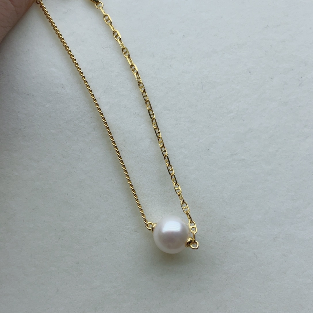 淡水珍珠手链银S925镶嵌A1