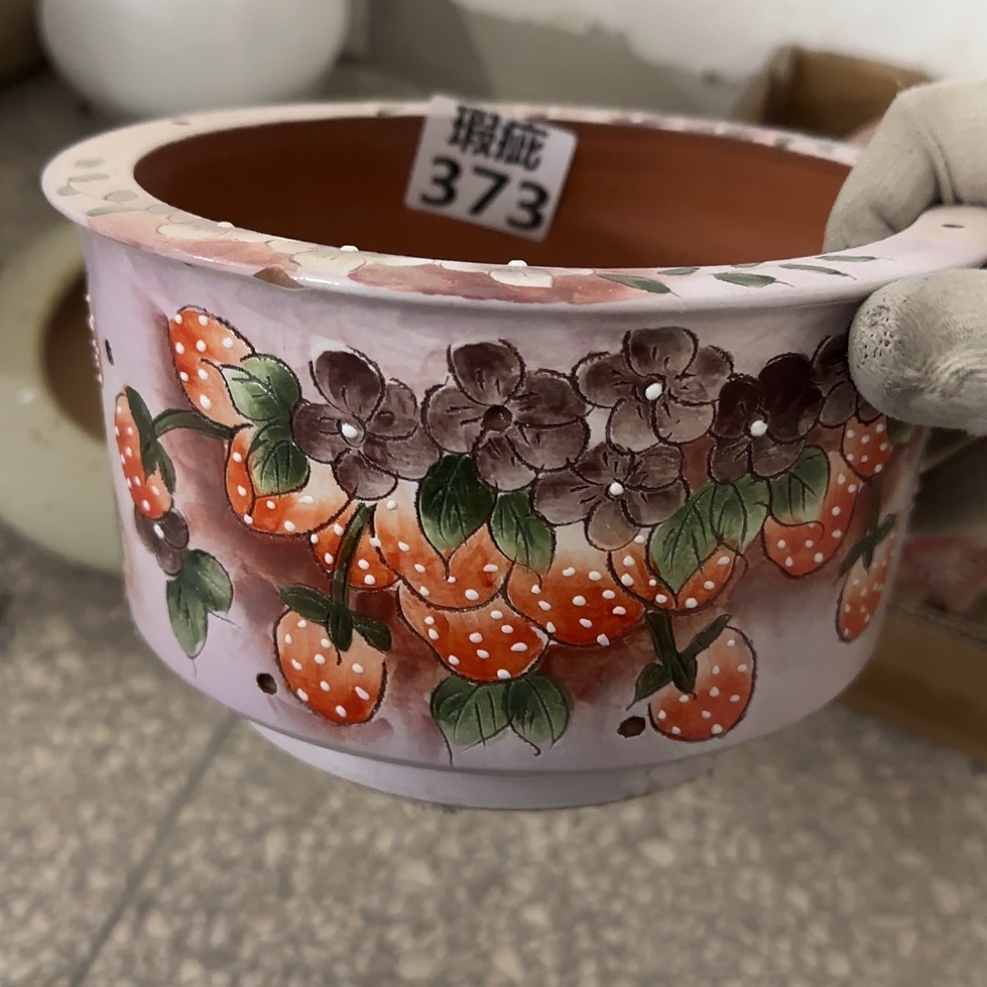 瓷片景德镇手工花盆