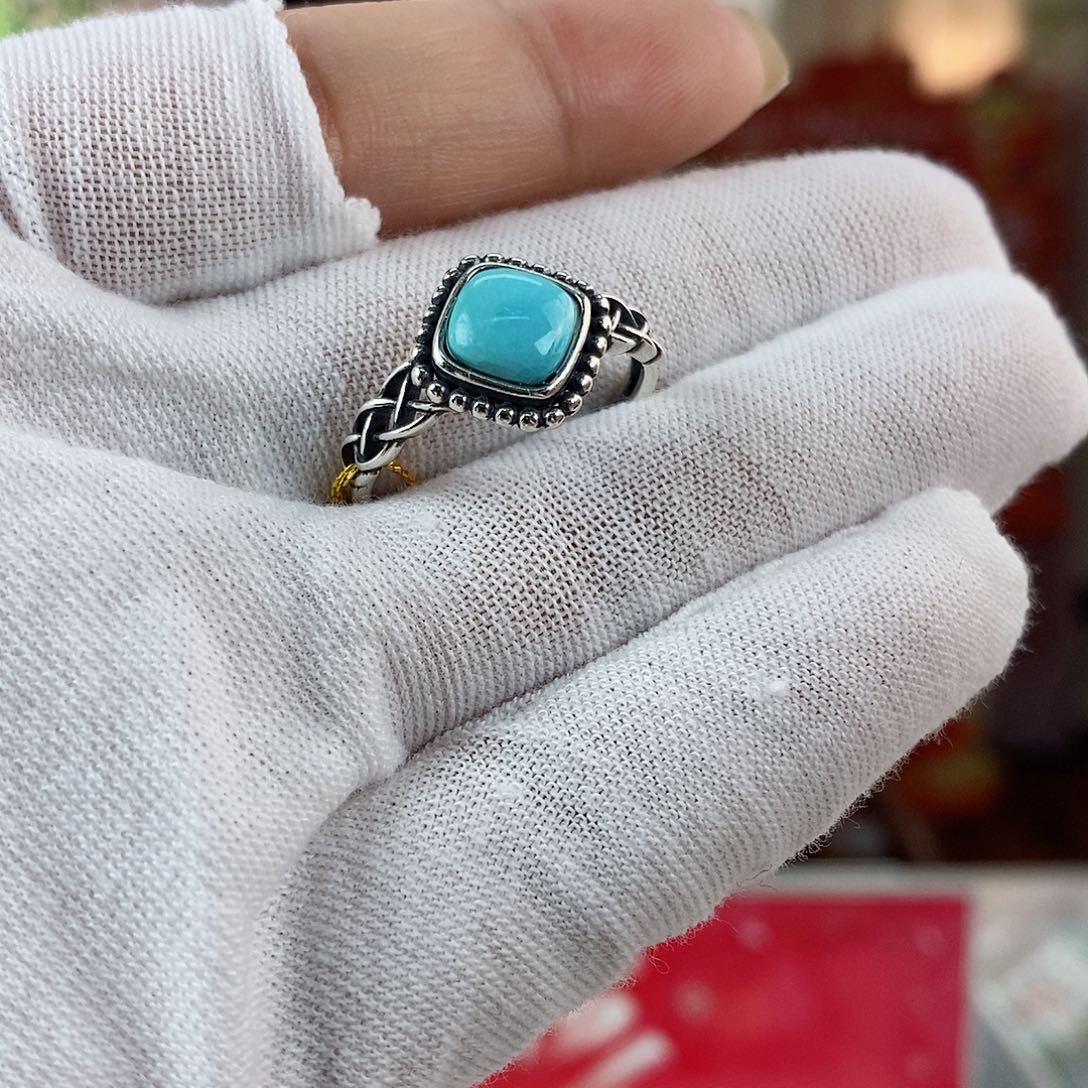 绿松石珠宝奇石银S925镶嵌