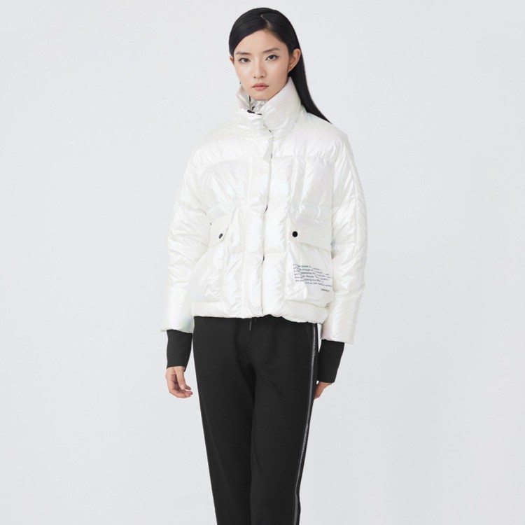 S·DEER圣迪奥女装时尚气质百搭短款小香风运动羽绒服S21482489