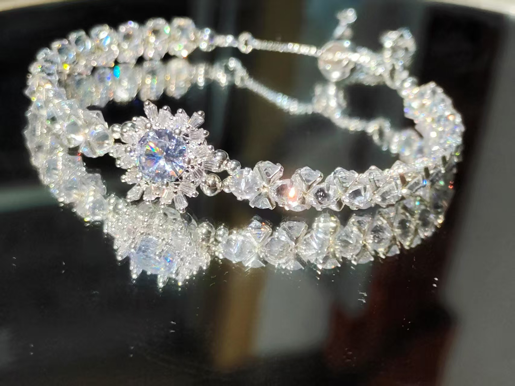 锆石手链Diy爪钻晶晶珍珠手作手工Diy