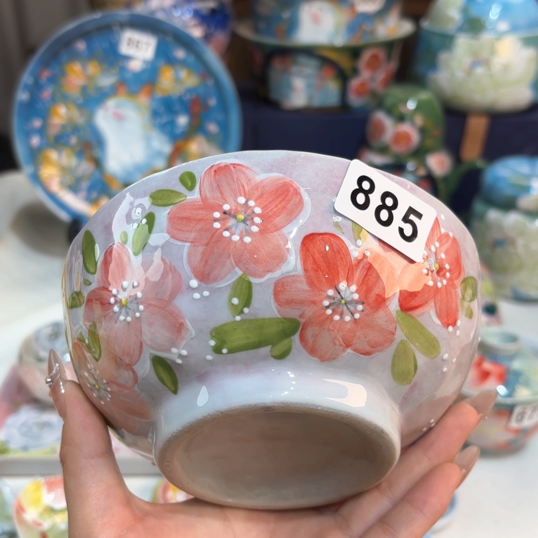 景德镇手绘高温釉下彩陶瓷茶具