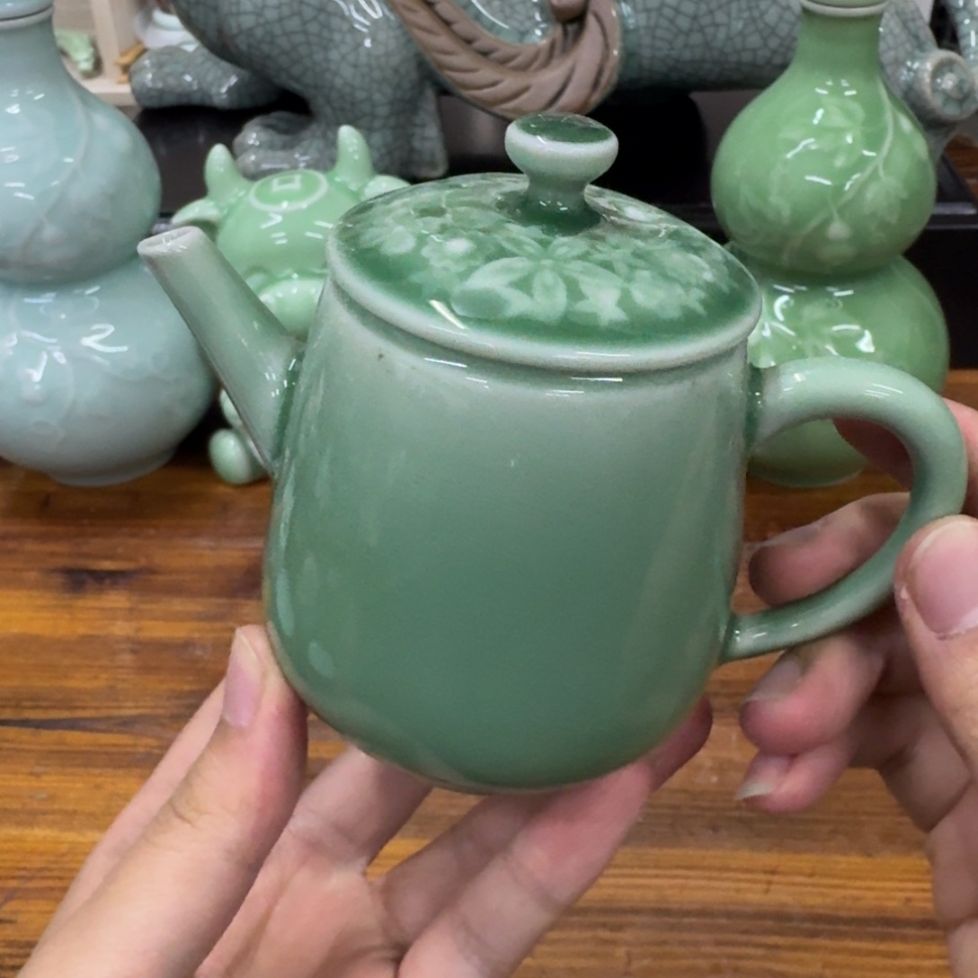 龙泉青瓷茶具微瑕6949