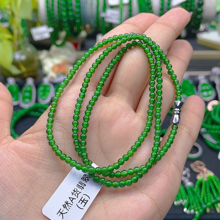 翡翠颈饰未镶嵌宁*宁圆珠项链3