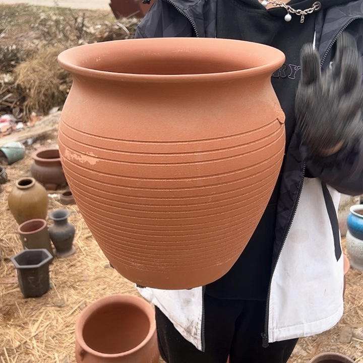 紫砂花盆瑕疵            
