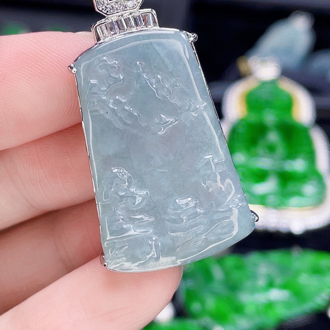翡翠未镶嵌吊坠(不含链)