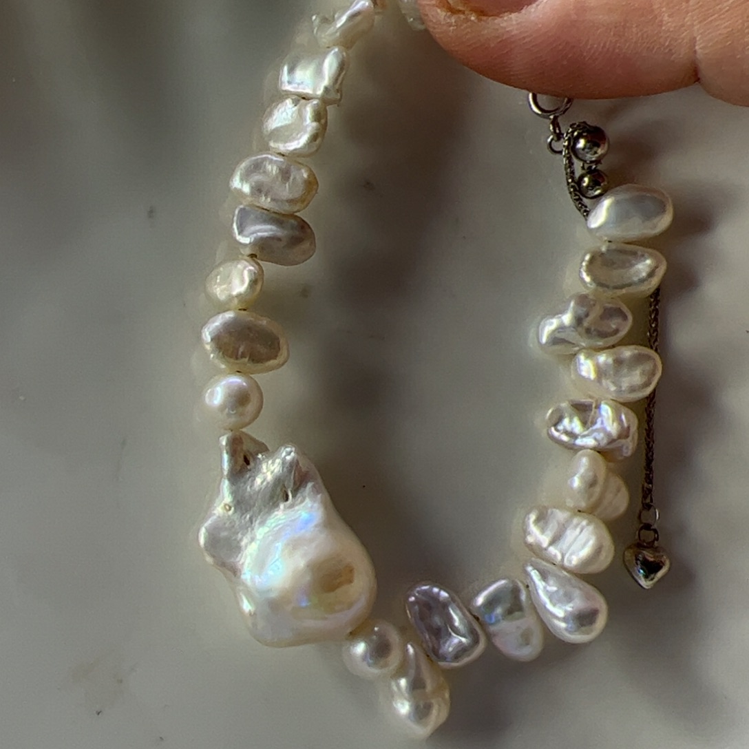 淡水珍珠手绳合金