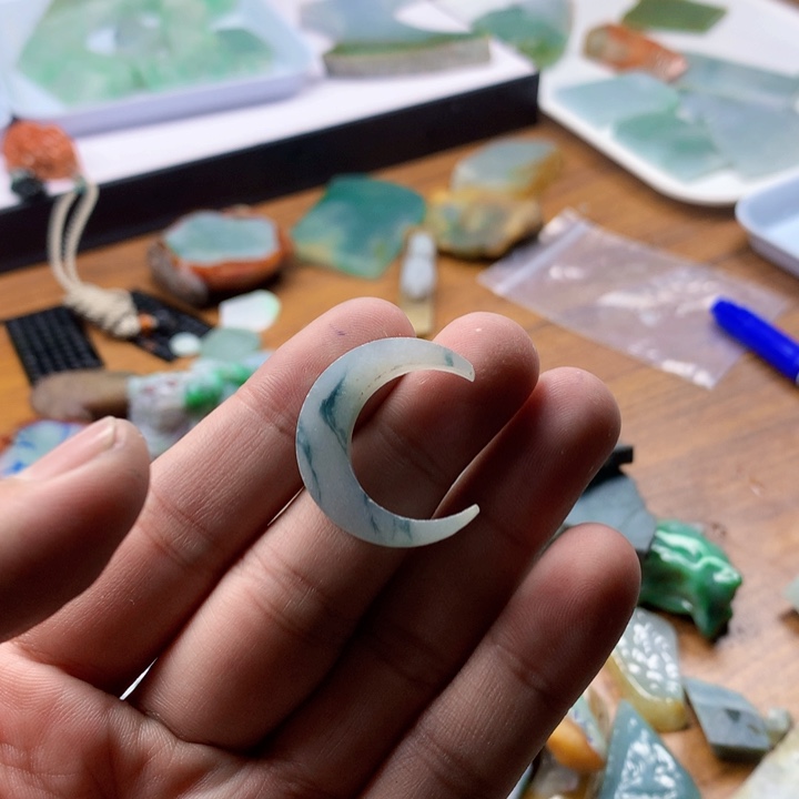 颈饰未镶嵌翡翠C***✨材料