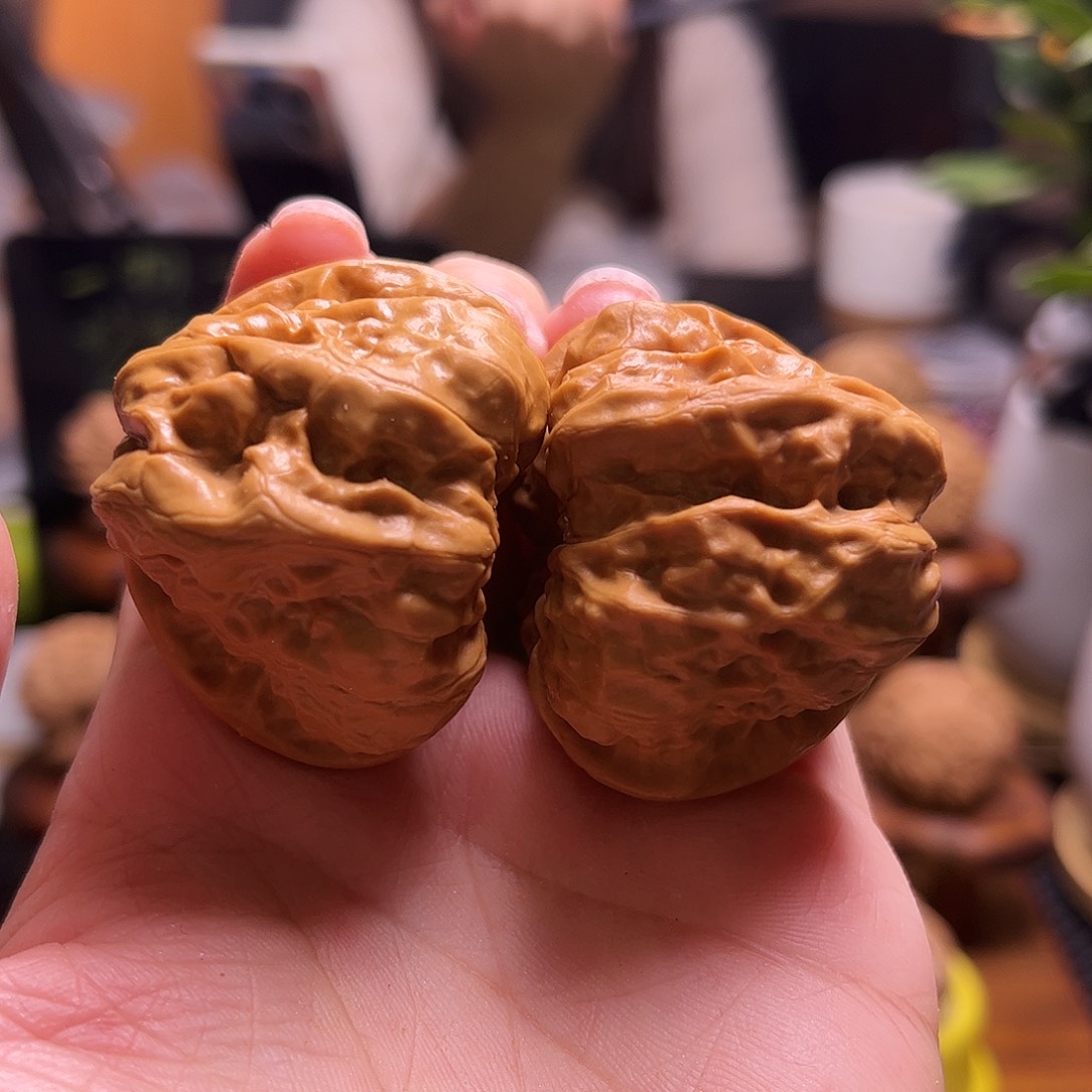 狮***兄文玩核桃把件43尺蛤蟆94