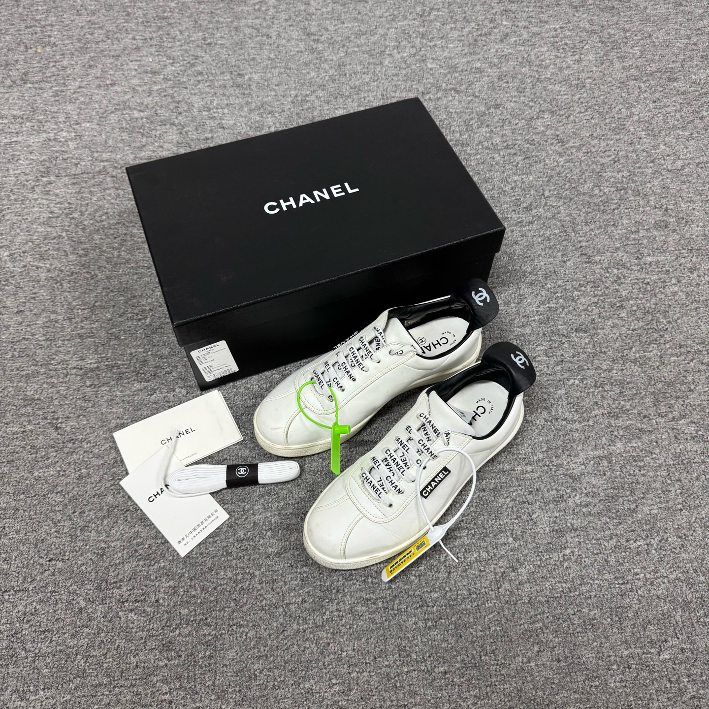 99新 AMIPARIS Chanel 白色休闲鞋38码