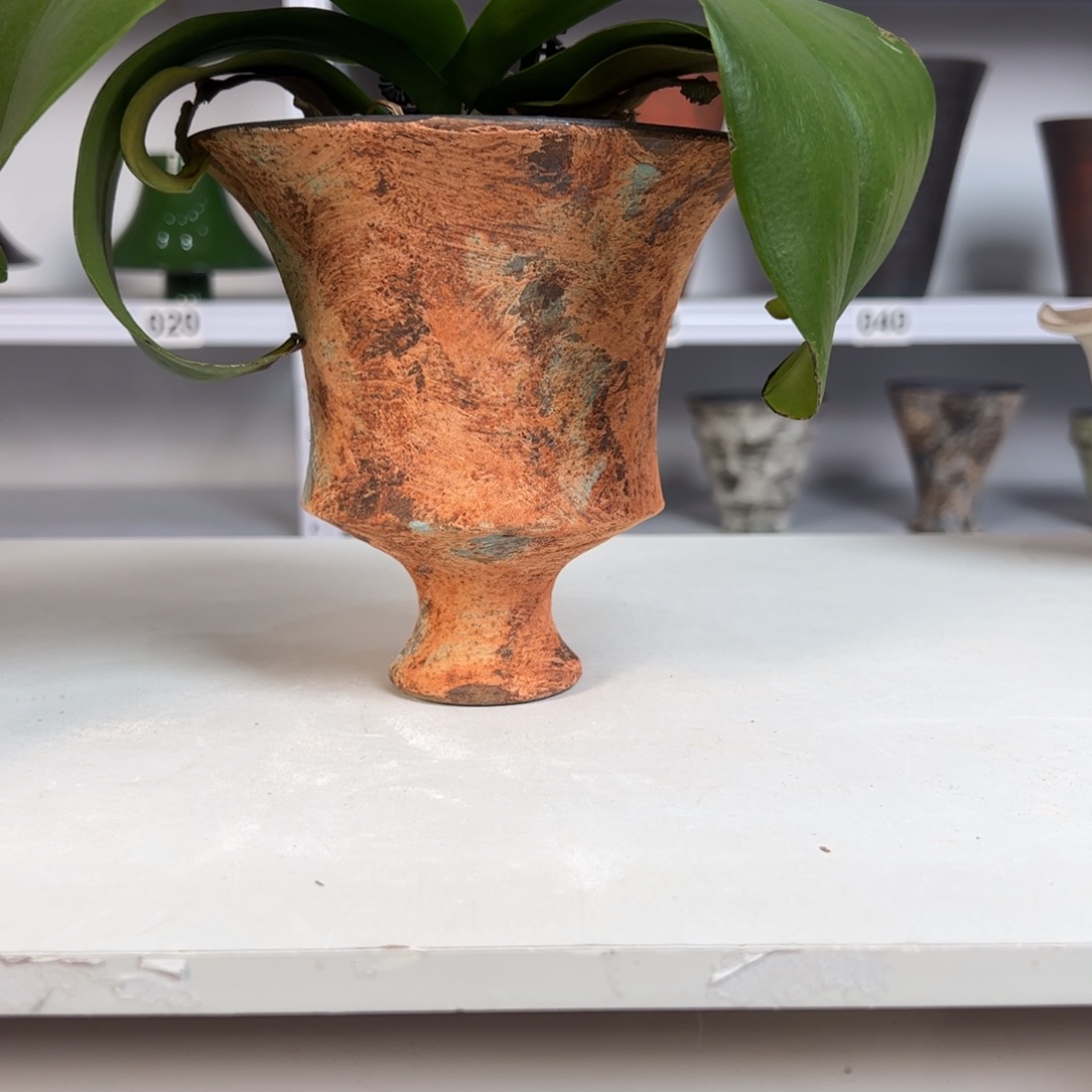 静***持景德镇手工花盆有孔