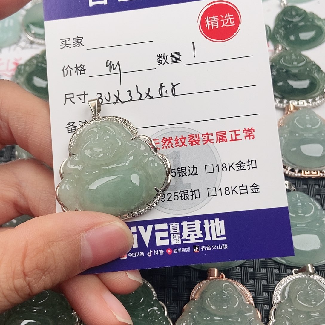 翡翠银S925镶嵌颈饰