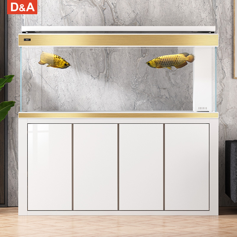 D&A/德克龙鱼专用缸客厅鱼缸带柜子一体家用大型免换水底滤水族箱