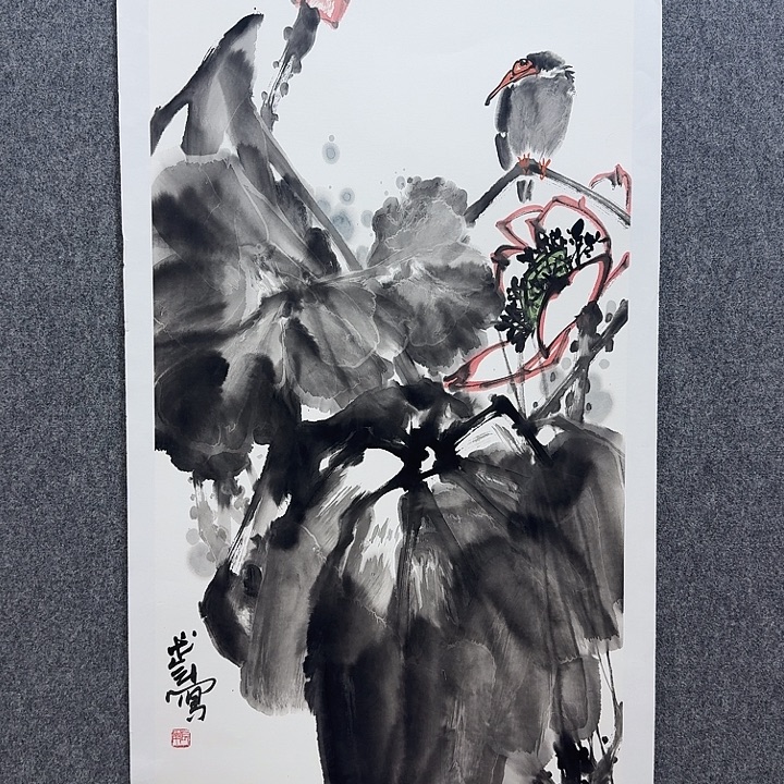 国画靳长年老师手绘作品
