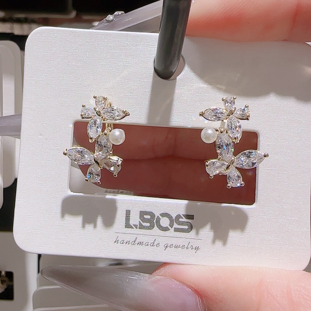 锆石铜合金925银耳环