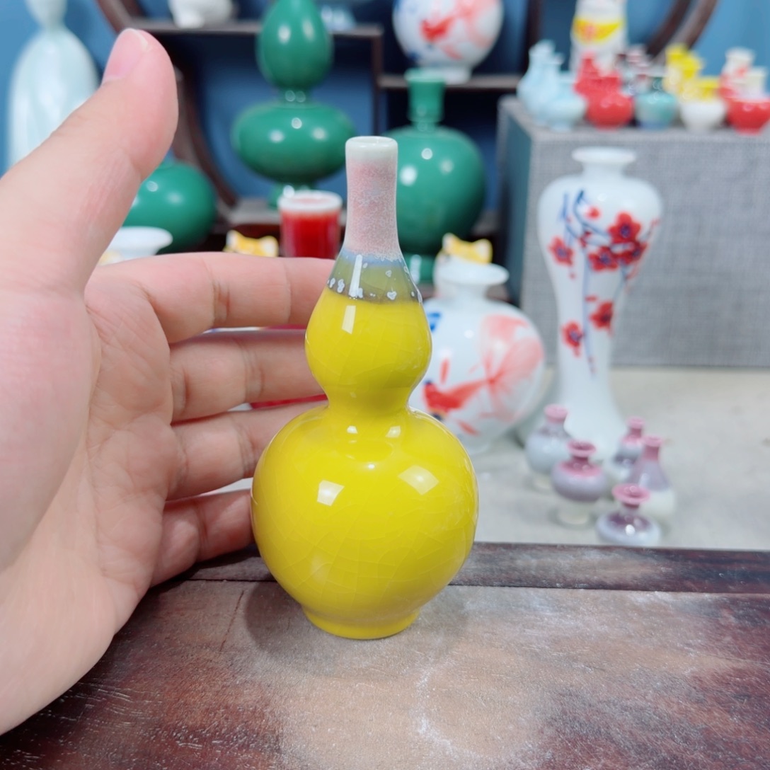 陶瓷手工小花器摆件