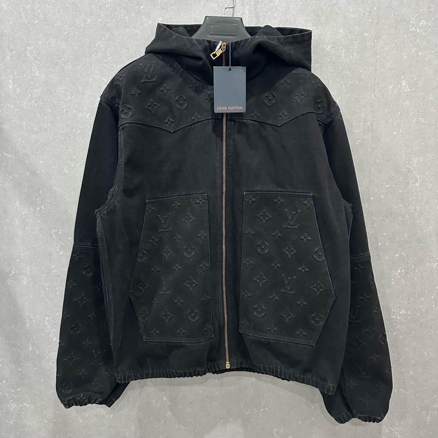 未使用 LouisVuitton/路易威登 伐木浮雕牛仔外套48码/007347