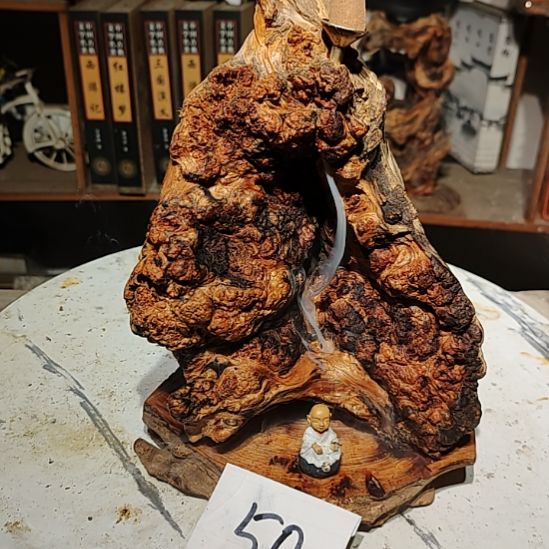 于***V泥塑50北沉香琥珀木天然造型山水