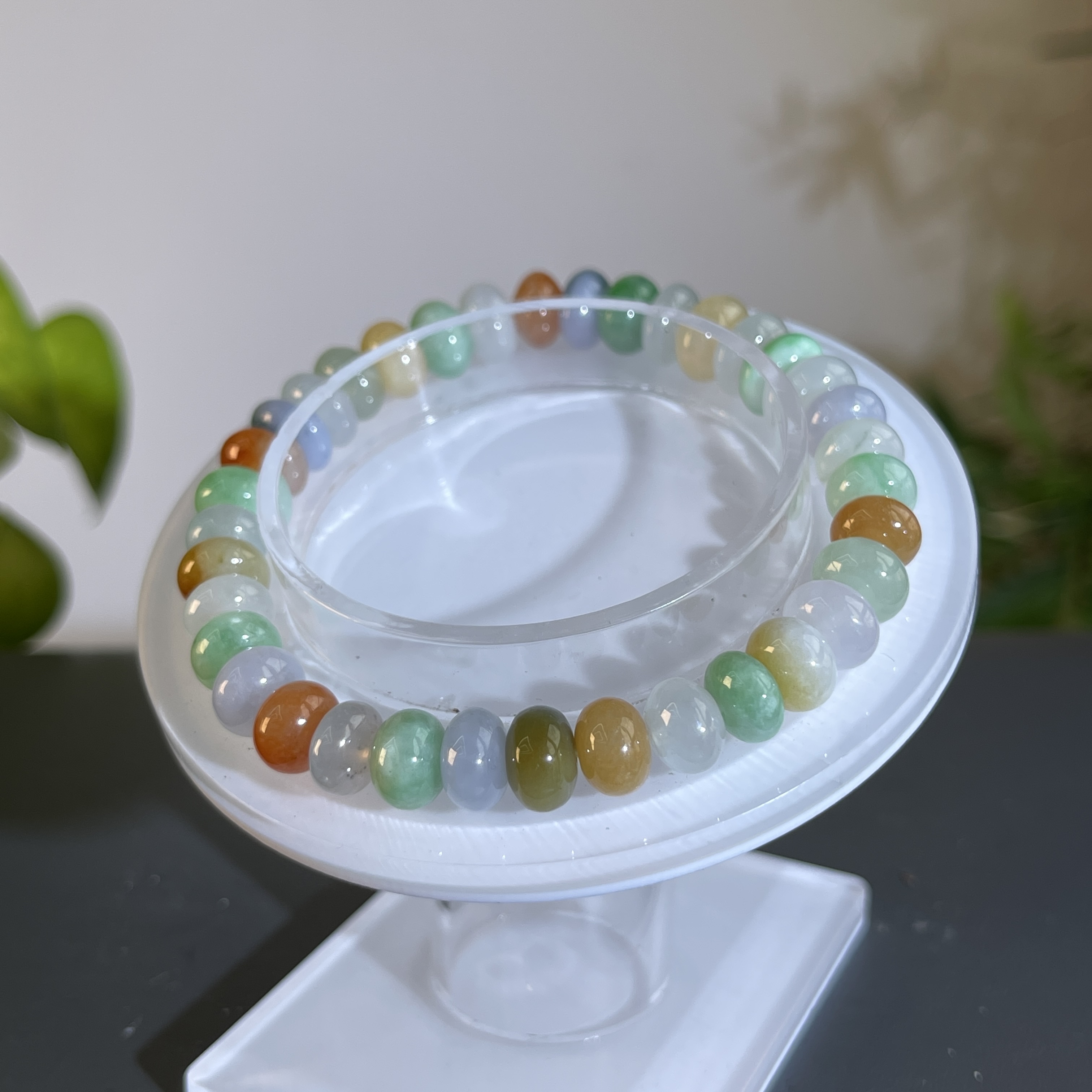 JXW14-222 天然缅甸A货翡翠 翡翠手串