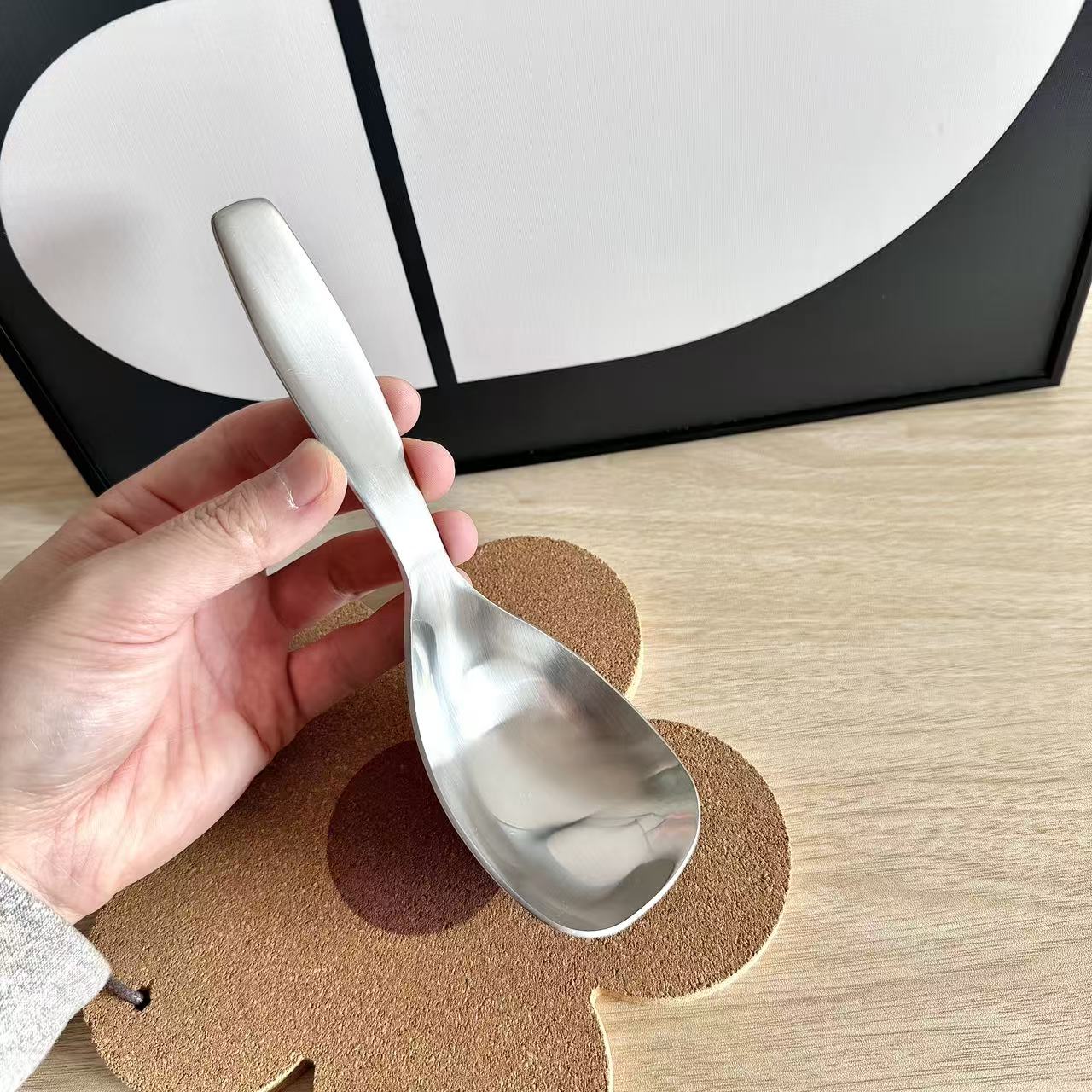 18/10不锈钢地主勺小号汤勺燕麦勺长18.3cm宽6cm重约117g