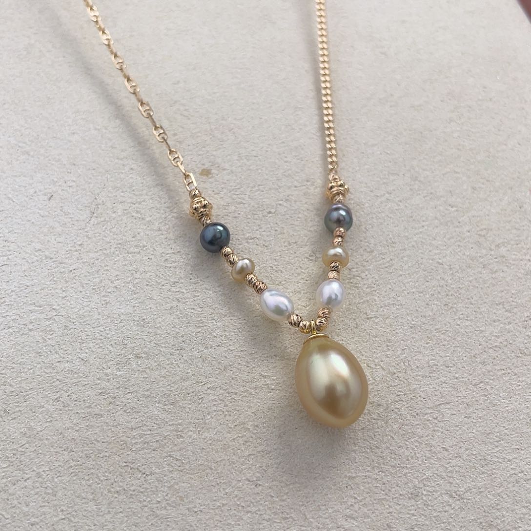 海水珍珠颈饰银S925镶嵌