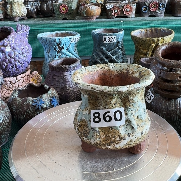 内口6高10粗陶手工