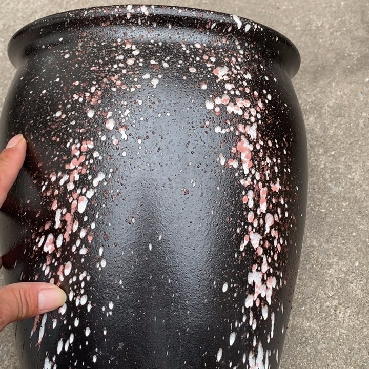 紫砂花盆高约30口约25