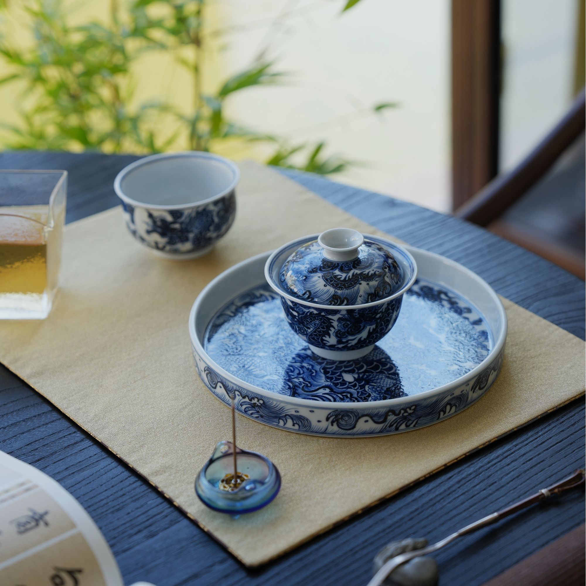 贤云造物五龙祥云纹组合景德镇手工手绘茶具