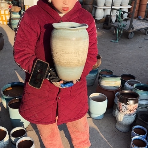 20口30高瑕疵口裂 盆子 