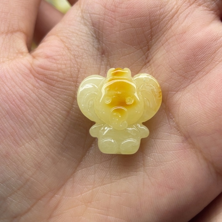 未镶嵌琥珀裸石天然琥珀蜜蜡象2.4g