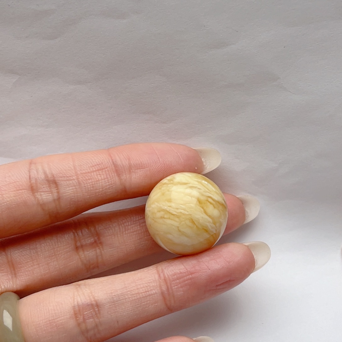 蜜蜡裸石未镶嵌西****超蜜蜡圆珠 思思