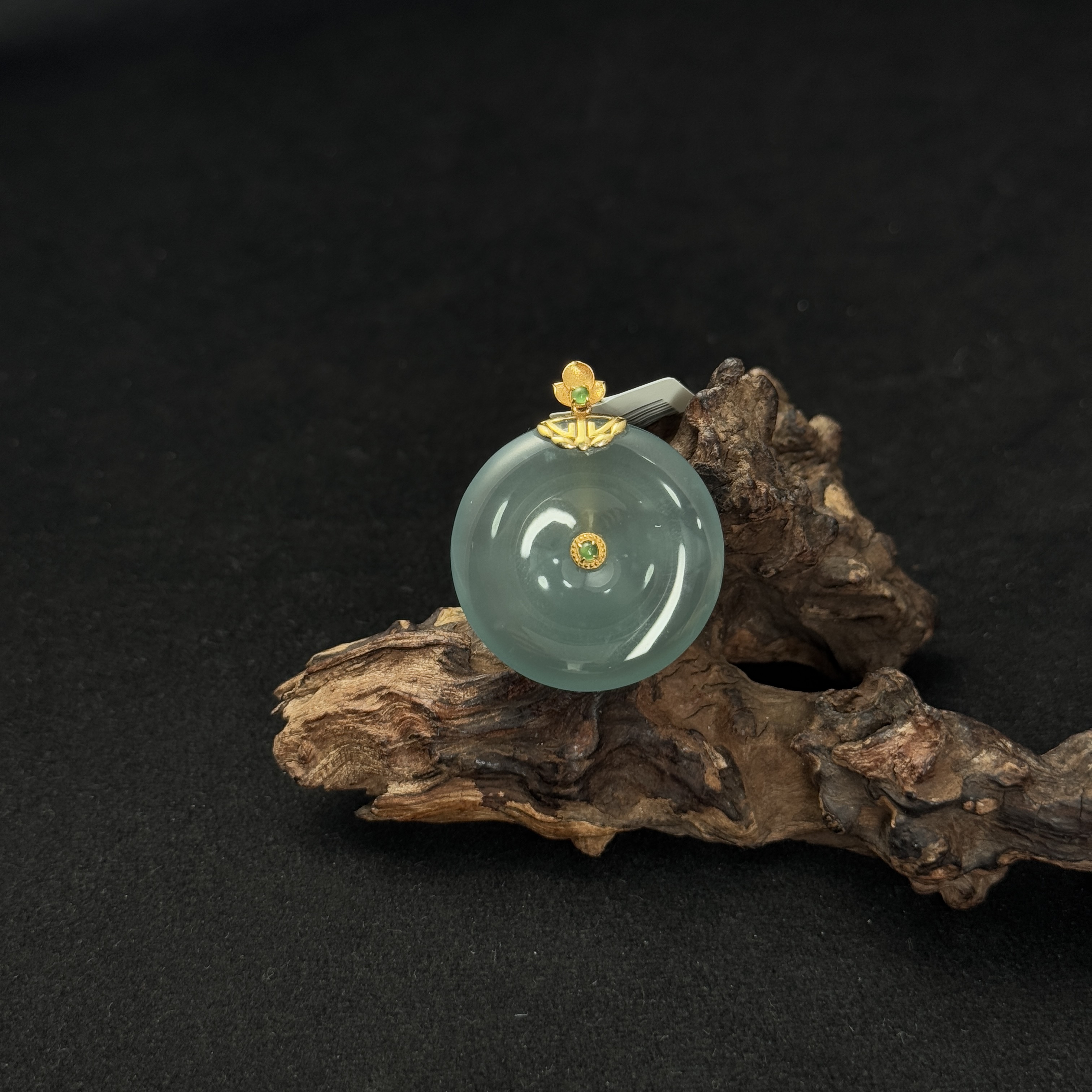 【诚翠拍品第一百二十二期午】翡翠112吊坠KBP8033金