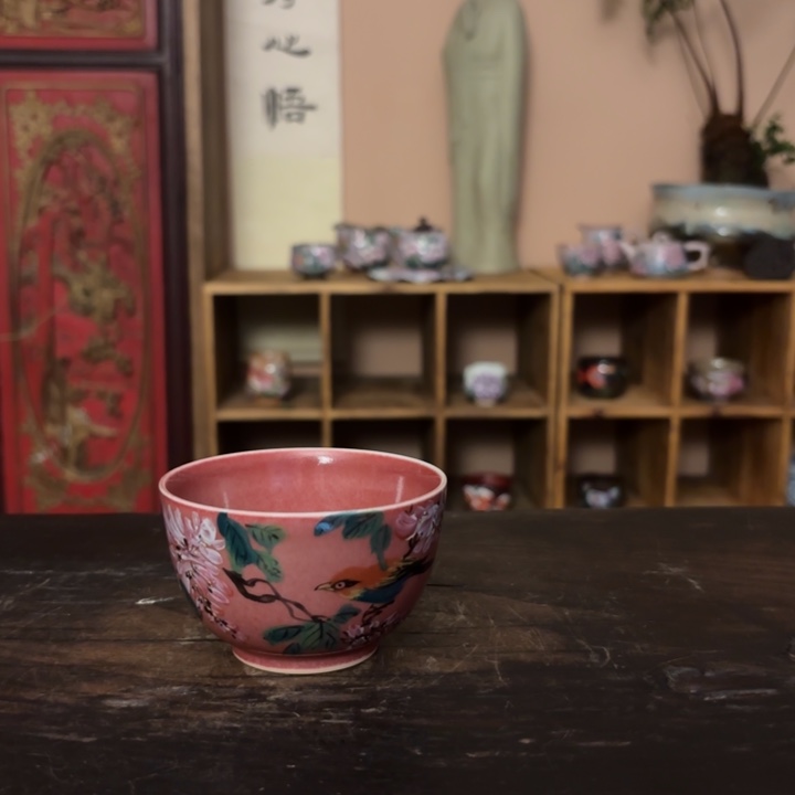柴烧纯手工手绘陶瓷
