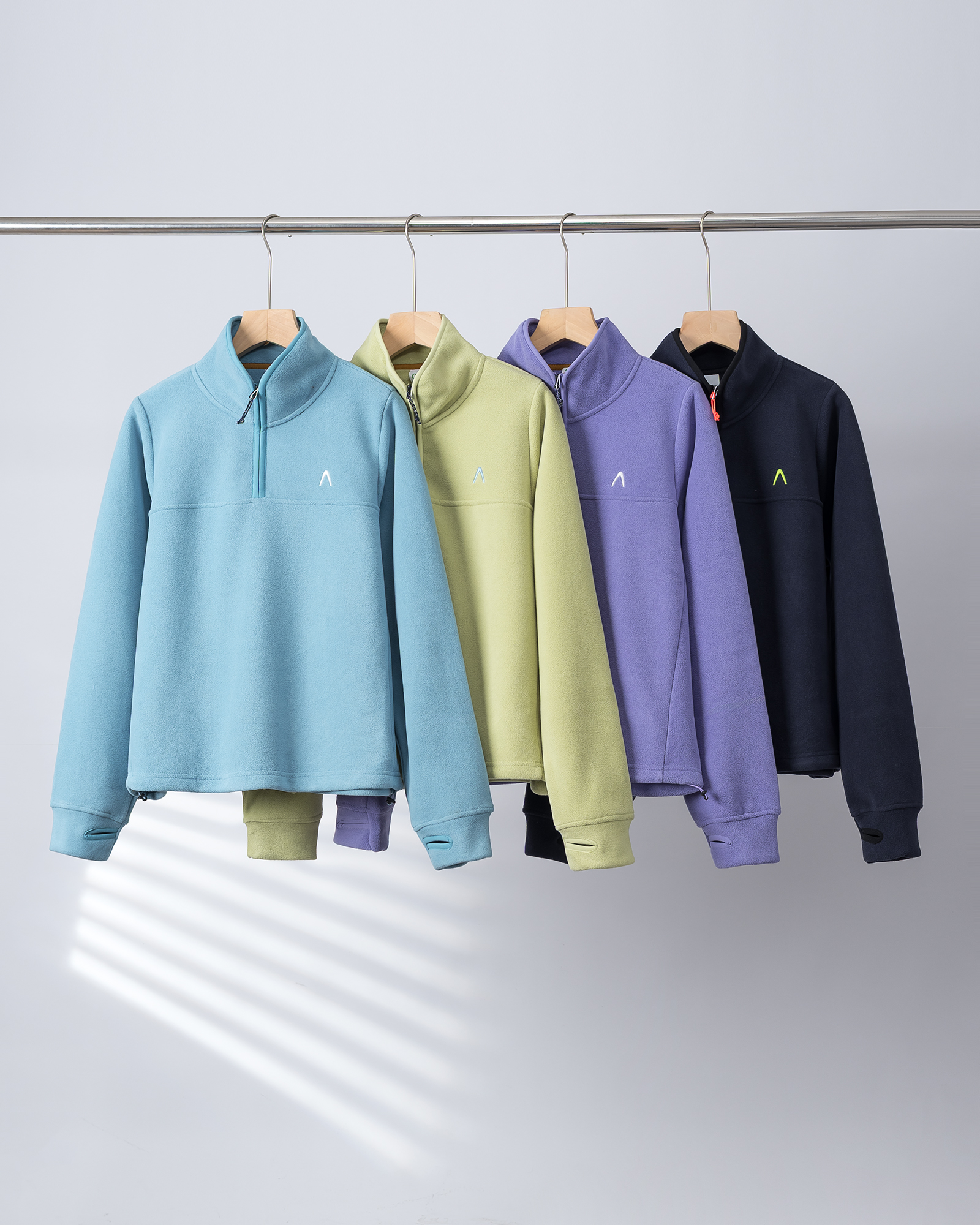 FUJIA STYLE新款韩版简约纯色百搭时尚拉链长袖卫衣R8588