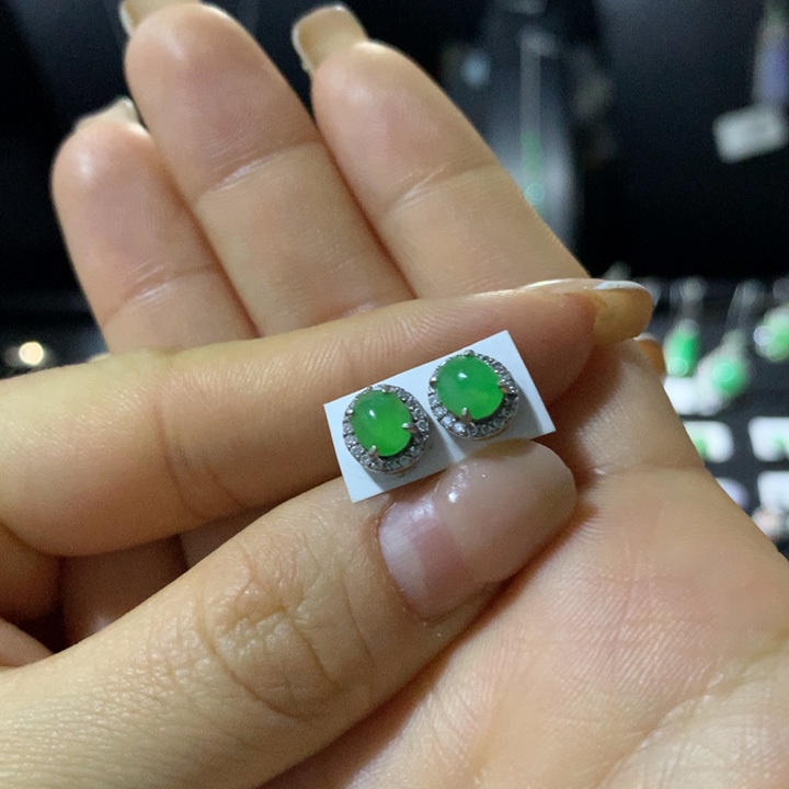 翡翠银S925镶嵌戒指