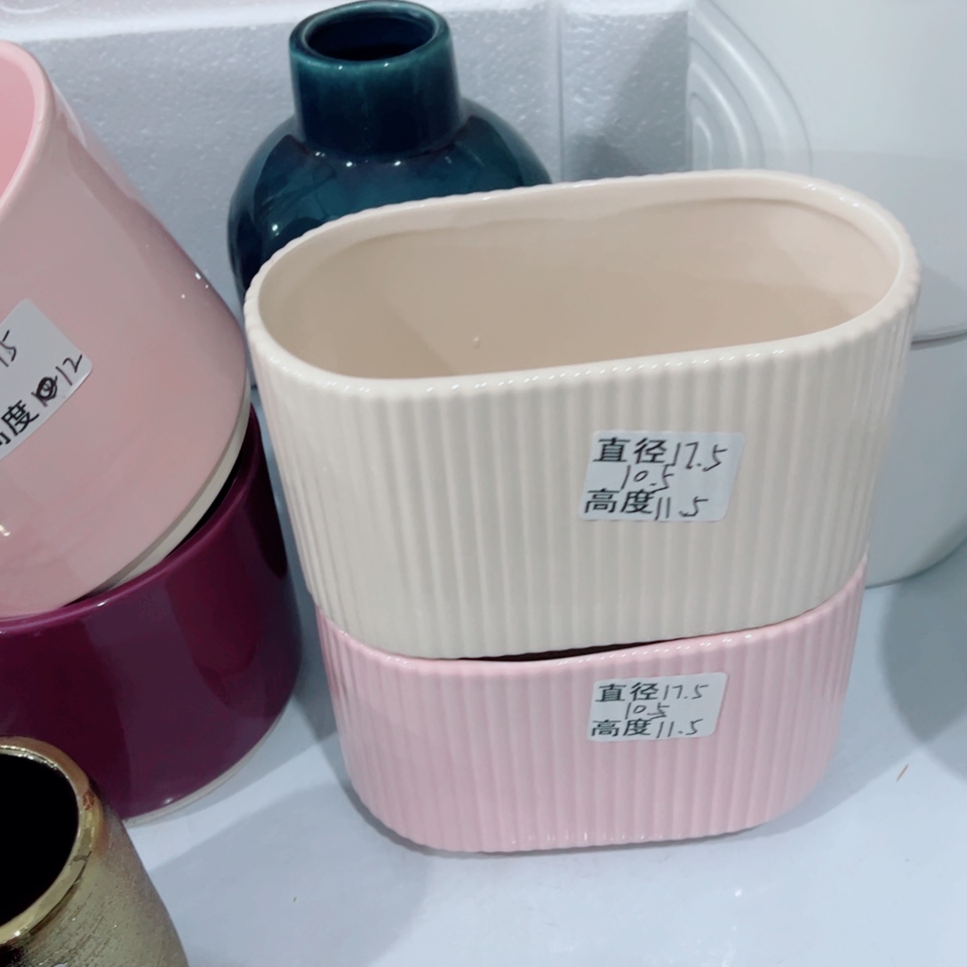有孔，陶瓷花盆满10米包邮发货
